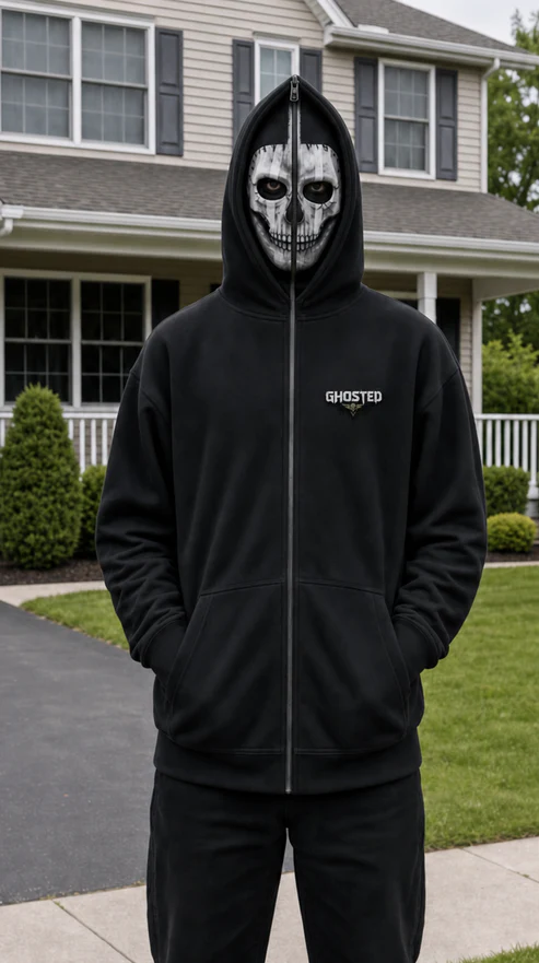 GHOSTED full-zip hoodie